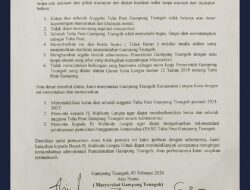 Gawat!!! Warga Gampong Teungoh Meminta Segera Di Sikapin Pj Walikota Mosi Tak Percaya Pada Kinerja TPG Yang Di Bubuhi Tanda Tangan