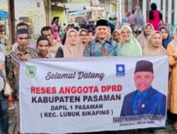 Gelar Reses Perdana, Fadly Mimanda Putra, SH, Anggota DPRD Pasaman Serao Aspirasi Masyarakat