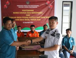 Penuh Haru, Dua Narapidana Rutan Kelas IIB Raha Menerima Remisi Khusus di Hari Natal 2024