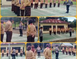 Kapolsek Tinanggea, Berikan Himbauan dan Motivasi Bagi Anggota Saka Bhayangkara Ranting Tinanggea di Mako Polsek Tinanggea 