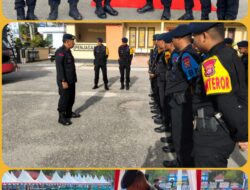 Dipimpin Danden Gegana Giat Sterilisasi Lokasi Upacara HUT Sultra ke 61, di Alun – Alun Lapangan 19 Nopember Kabupaten Kolaka