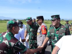 KUNJUNGAN PRESIDEN PRABOWO SUBIANTO DI MAJALENGKA DANREM 063/SGJ DAMPINGI PANGDAM III/SILIWANGI