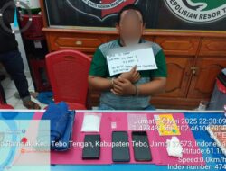 Satresnarkoba Polres Tebo Amankan Sabu Seberat 82,93 Gram Beserta Pengedarnya