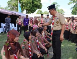 Cetak Generasi Muda Unggul dan Berwawasan Bahari, Danlanal Dumai Pimpin Pengukuhan Pramuka Saka Bahari Binaan Lanal Dumai Angkatan Ke XII Tahum 2025