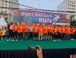 Perkuat Sinergitas Antar Matra, Wadan Lantamal I Beserta PJU Lantamal I Ikut Fun Run HUT Kodam I/BB