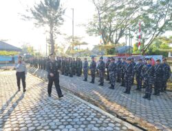 Personel Lanal Simeulue Ikuti Upacara Peringatan HUT Ke-79 Bhayangkara di Mapolres Simeulue