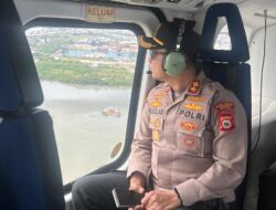 Kapolres Maros Bersama Bupati dan Dandim Patroli Udara, Pantau Situasi Kamtibmas dengan Helikopter