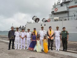 Satgas Patkor Indindo 44/25, KRI Lambung Mangkurat-374 Disambut Dengan Hangat di Kepulauan Andaman