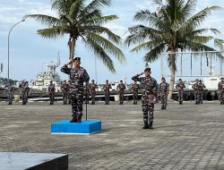 Danlanal Bintan Pimpin Upacara Bendera 17-an Bersama Jajaran TNI Angkatan Laut di Tanjung Uban