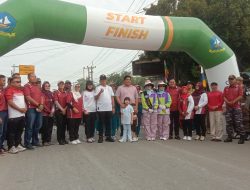 Prajurit Lanal Bintan Turut Serta Semarakkan Lomba Gerak Jalan Tri Lomba Juang