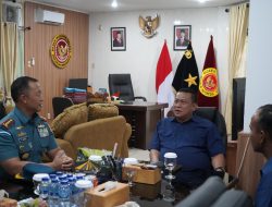 Jalin Silaturahmi dan Perkuat Sinergitas, Danlanal Dumai Laksanakan Kunjungan Ke Kantor Binda Riau