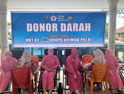 Donor Darah Sambut HUT ke-80, Sat Brimob Polda Aceh Sumbang 43 Kantong Darah