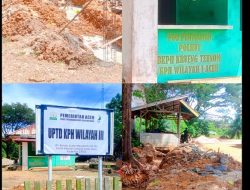 Proyek Pembangunan Pagar Kantor UPTD KPH lll Kuala Meurisi Diduga Proyek Siluman
