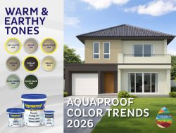 Tren Warna Cat Rumah 2026, Aquaproof Warm & Earthy Tones