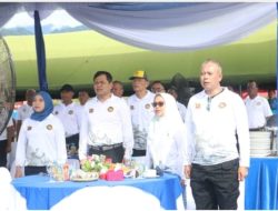 Sekretaris Komisi I DPRD Provinsi Lampung, Hj. Hanifah, SE, menghadiri acara Marines Aquathlon 2025