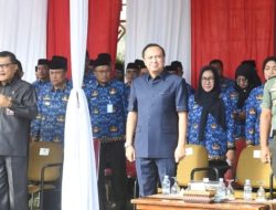 Ketua Komisi I DPRD Provinsi Lampung, Garinca Reza Pahlevi, menghadiri Upacara Memperingati Hari Ulang Tahun (HUT) ke-54 Korps Pegawai Republik Indonesia (Korpri)
