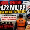 Skandal Tender Rp472 Miliar Polder Kamal Menguat, 50 Peserta Gugur Massal, Satu BUMN Melenggang Tanpa Perlawanan
