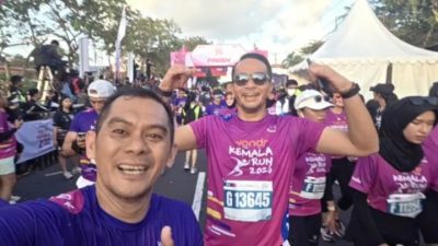 Keakraban AKBP Jufri Bersama Dirkrimsus Polda Sulsel Saat Ikuti Kemala Run 2026 Di Bali