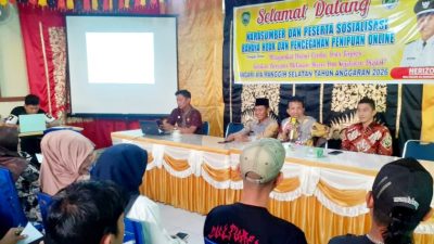 Perkuat Kemanan Digital, Nagari Air Manggis Selatan Gandeng Diskominfo, Fatrizon : Hati-Hati Hoax dan Phishing”